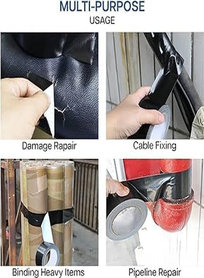 AR TAPES & PLASTICS Duct Tape (Size-2 Inch X 50 Meter) Heavy Duty - BLACK Book Binding Tape, Strong, Flexible, No Residue, All Weather, All Purpose For Do-It-Yourself Repairs, Industrial - Image 3